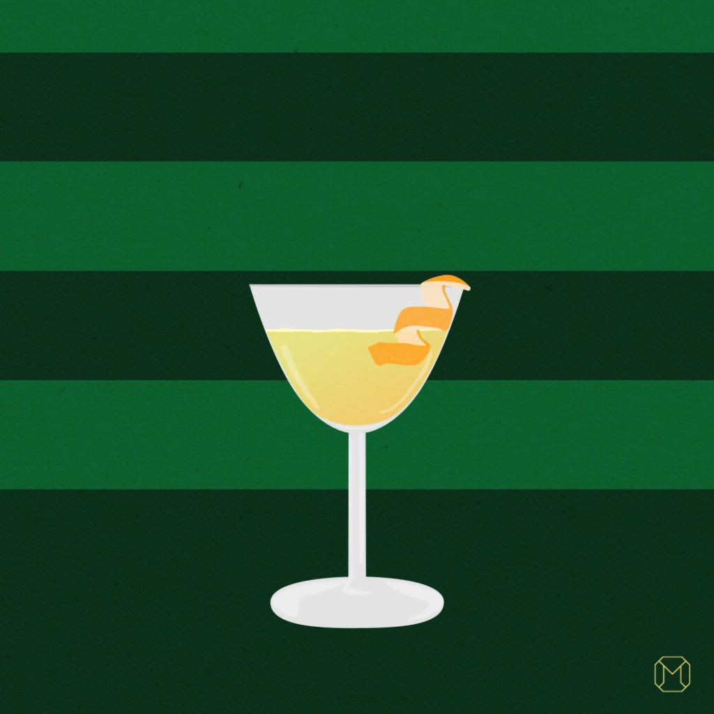 Sidecar cocktail Martingale Cognac Illustration