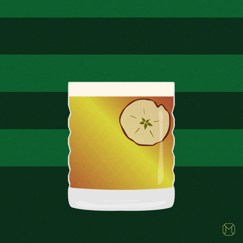 Autumn Orchard cocktail Martingale Cognac Illustration