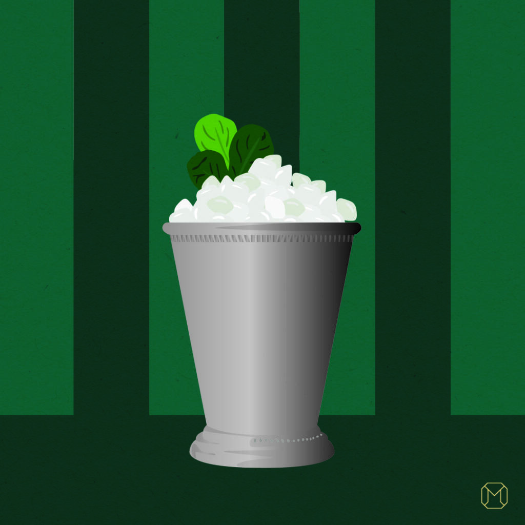 Cognac Mint Julep cocktail Martingale Cognac Illustration