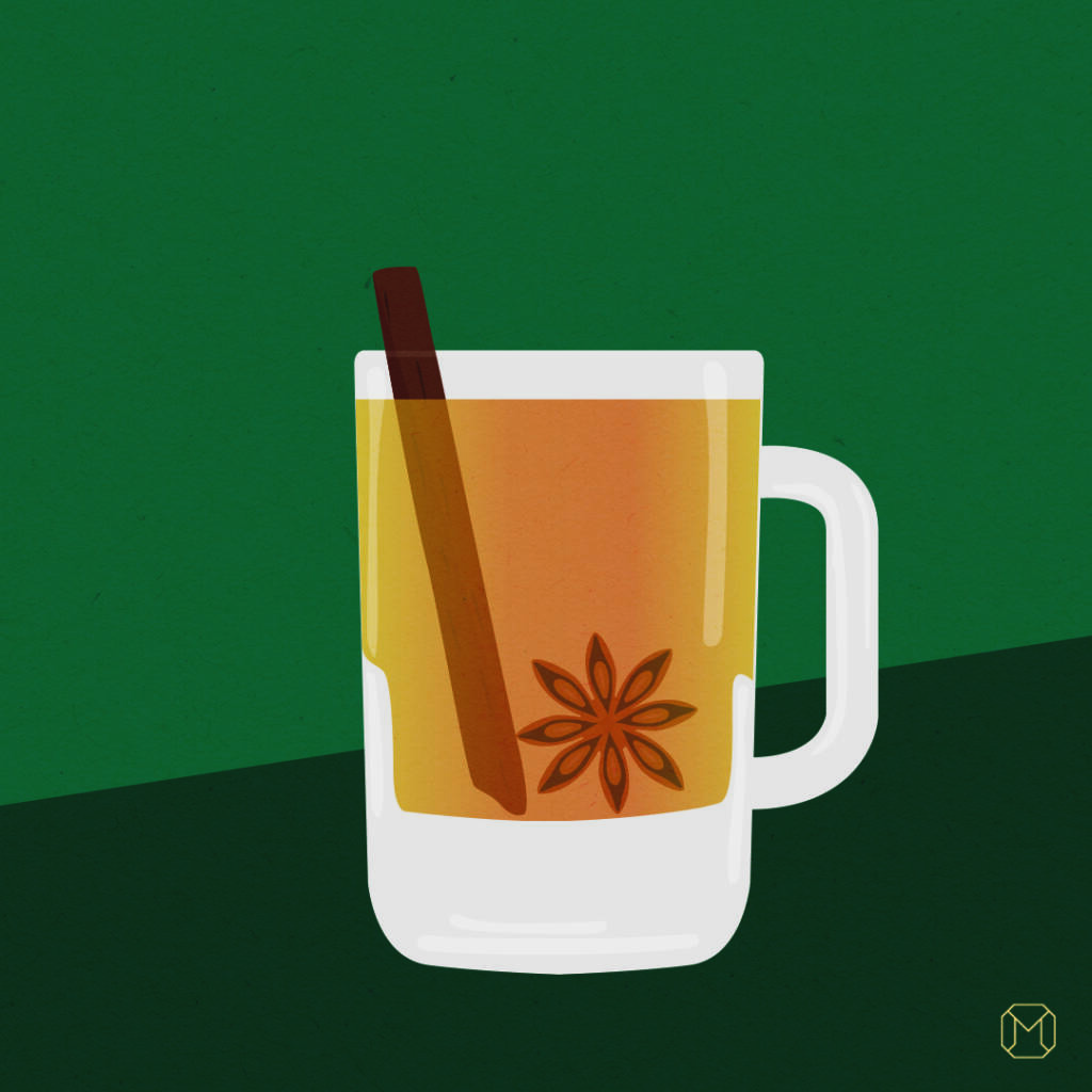 Winter Spice cocktail Martingale Cognac Illustration