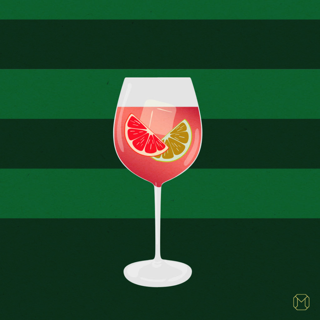 Martingale Sangria cocktail recipe Illustration