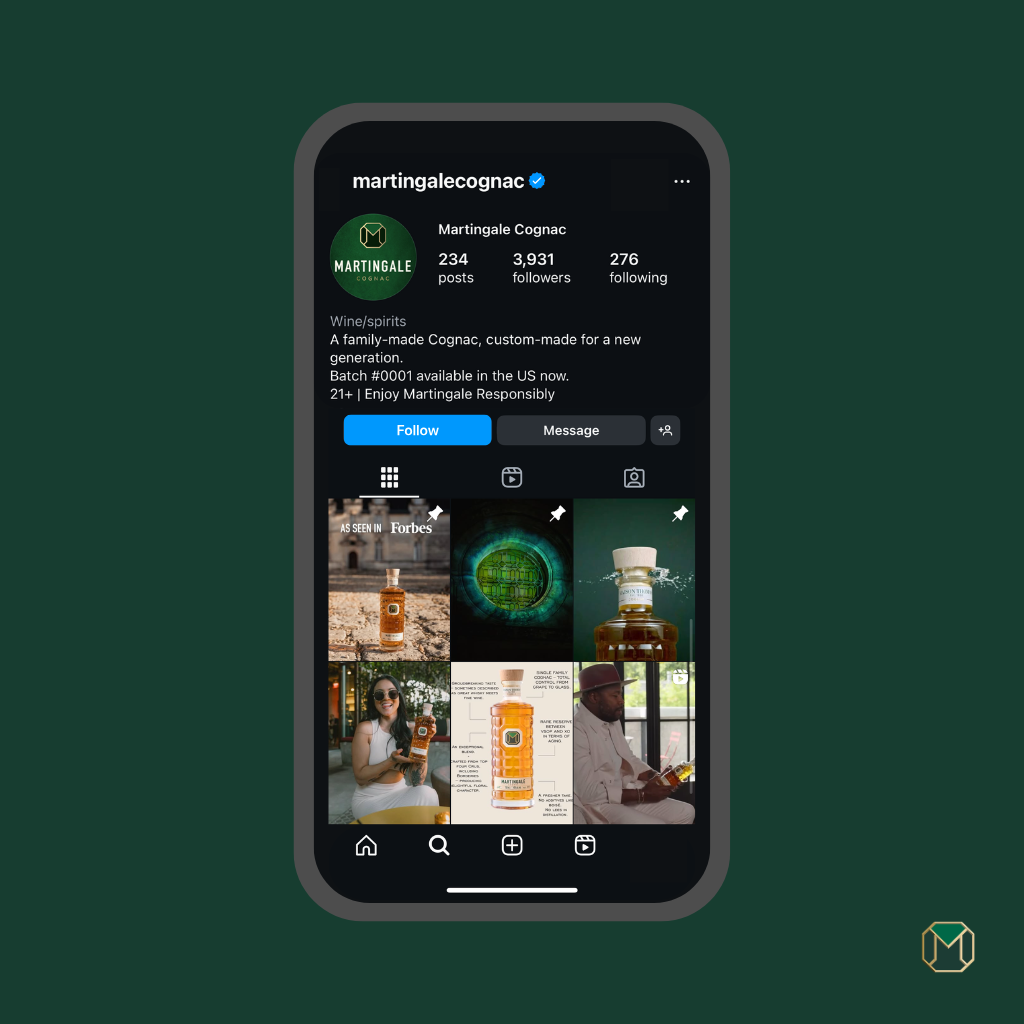 Martingale Cognac Social Media Posts