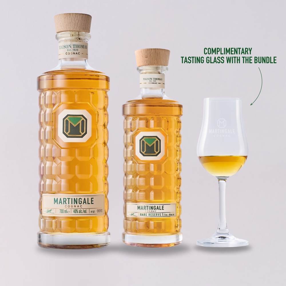 Complimentary Martingale tasting glass with the bundle